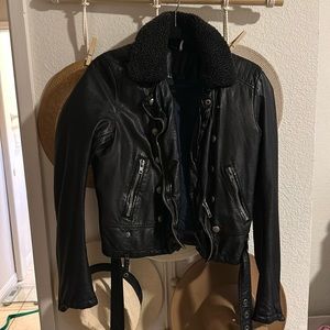Free people leather moto jacket